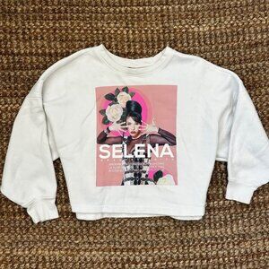 Selena Oversized Cropped Sweatshirt Womens 2XL Pop Culture Graphic